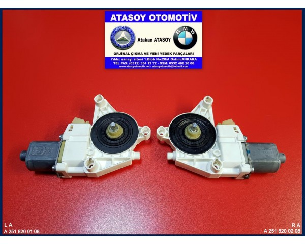 MERCEDES W164 ML ARKA CAM MOTORU SAĞ A2518200208 A2518201042 A1669060601 2518200208 2518201042 1669060601 0130822280 0130822756 996149-200 996149-102 938507-101 W164 GL CAM MOTORU